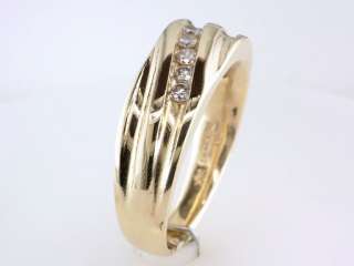 Genuine Diamond .35ct 14K Yellow Gold Mens Engagement Wedding Ring 