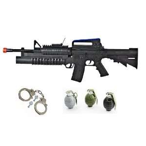  M16 Lights and Sounds Machine Gun with Grenade Launcher 