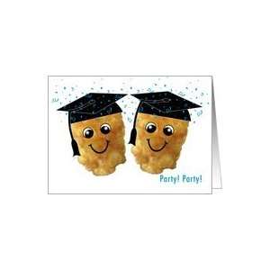   Party Invitations Funny Tater Tots Blue Confetti Card Toys & Games