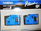 BROTHER P TOUCH TAPE CASSETTE BLUE on CLEAR SEALED TC12 TWIN PACK