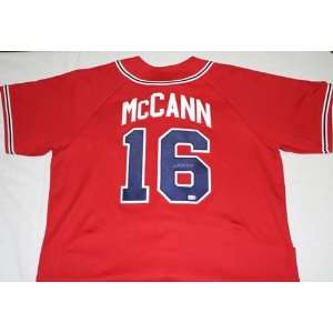 Brian McCann Signed Atlanta Braves Red Jersey