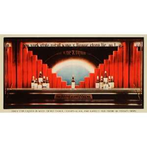  1937 Print Liquor Storefront Wine New York Cork Bottle Window 