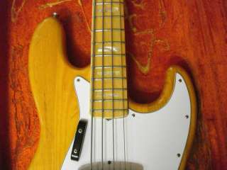   1974 FENDER JAZZ BASS 1 OWNER NATURAL / MAPLE PEARL BLOCK NECK OHSC