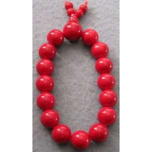  Red Stone Beads Tibet Buddhist Prayer Bracelet Wrist Mala 