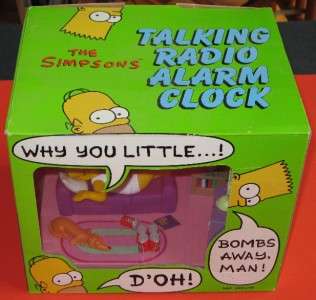 Simpsons Talking Radio Alarm Clock New in Box  