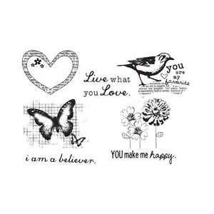   Unmounted Red Rubber Stamps Live What You Love Arts, Crafts & Sewing
