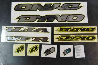 GT Dyno VFR BMX Bike Frame & Fork Sticker Set Peel off Back Self 