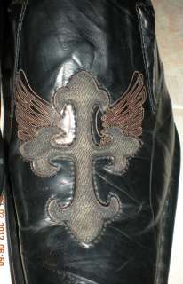 Robert Wayne Michaels Cross Slip On Black Loafer Mens Designer Shoe 10 