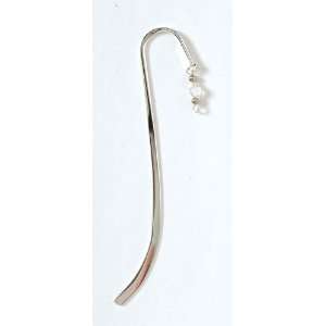    C2104 tlf   Clear Crystal   Silver Plated Bookmark