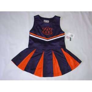  Auburn Tigers NCAA Toddler Blue 2pc Tank Cheerleader 3T 