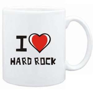 Mug White I love Hard Rock  Music 