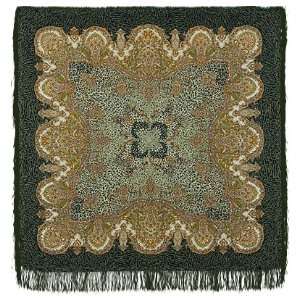  Sandal Area Russian Shawl 100% Wool with Fringe 146x146cm 