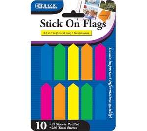   Stick On Flags Arrow Page Marker Index Tab Bookmark 250 sheets  