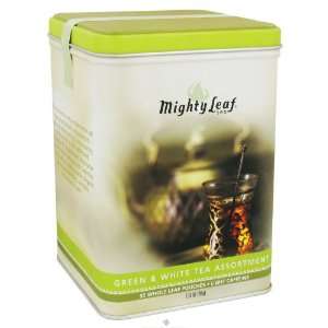 Mighty Leaf Tea Green & White Assortment, 30 count, 2.75 Ounce Tin