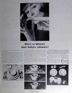 1964 Centura by Corning ceramic no break tableware AD  