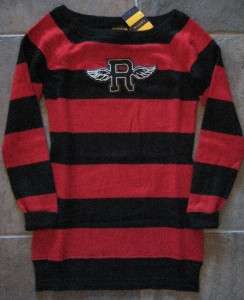 RUGBY RALPH LAUREN Women Large $98 NWT Sweater Tunic Top Cashmere 