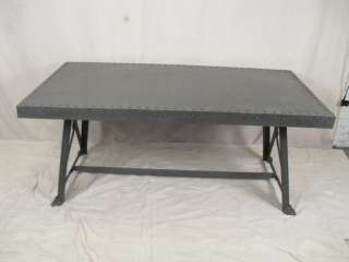 Industrial Metal Riveted Dining Room Table (0072)*.  