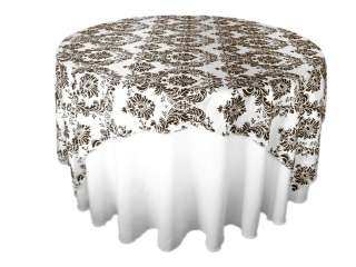   Damask Flocking Table Overlays Wedding Party Linens   8 colors  