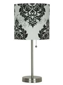 Damask Stick Lamp / Modern Contemporary Lamp / Small Table Lamp  