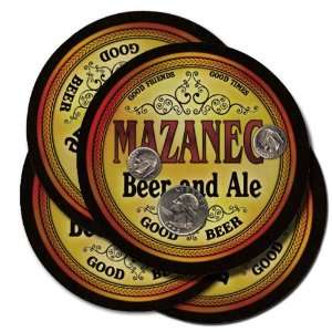  MAZANEC Family Name Beer & Ale Coasters 