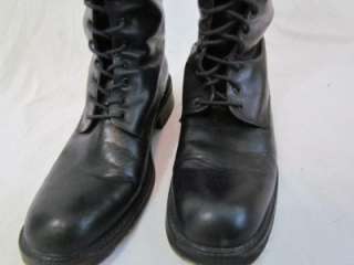 Womens Black Leather Charles David Lace Up Knee High Boots 8.5  