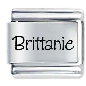  Name Brittanie Gift Laser Italian Charm Pugster Jewelry