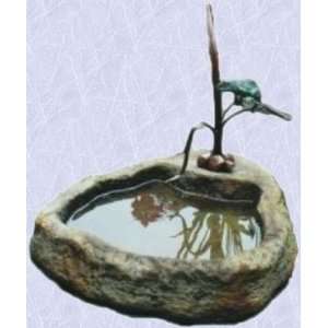 bronze tree frog statue home garden basin sculpture New
