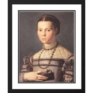  Bronzino, Agnolo 20x23 Framed and Double Matted Portrait 