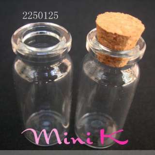 10 1000 Clear Glass Bottle Vial Cork 10ml Pyrex 2250125  