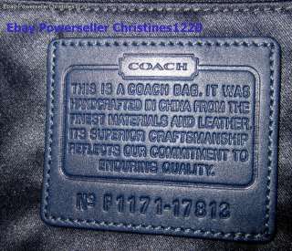   Coach 17813 Blue Tweed CHELSEA BOUCLE EMERSON SATCHEL Bag Tote  