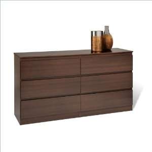 Prepac Avanti 6 Drawer Dresser in Espresso Furniture 