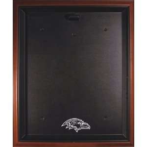  Brown Framed Ravens Logo Jersey Display Case Sports 