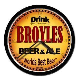  BROYLES beer and ale cerveza wall clock 