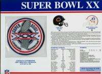 1986 SUPER BOWL 20 PATCH BEARS PATRIOTS WILLABEE WARD  