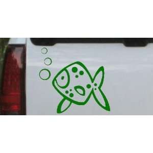 Cute Fish Animals Car Window Wall Laptop Decal Sticker    Dark Green 