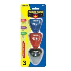  BAZIC Dual Blades Sharpener w/ Triangle Receptacle (3/Pack 