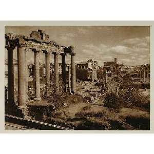  1925 Ruins Roman Forum Columns Foro Rome Archaeology 