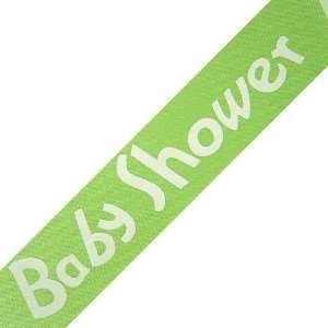 Light Green BABY SHOWER Print on Satin Ribbon Favor Gift Wrap Ribbon 