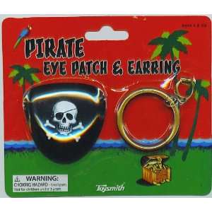  Pirate Eye Patch & Earring Toys & Games