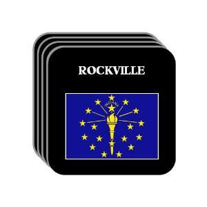  US State Flag   ROCKVILLE, Indiana (IN) Set of 4 Mini 