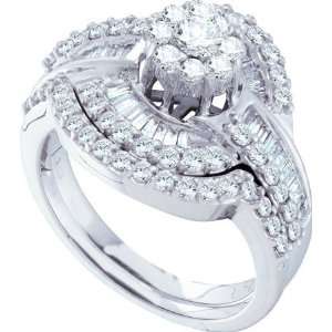  Set With 1.24CT Diamonds Covering Swooping Eye Catching Round Loops
