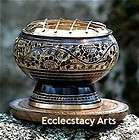 Incense Resin Burner, Heads of Pan URN items in Brass Screen Censers 
