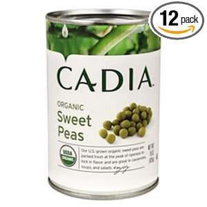 Cadia Organic Sweet Peas, 15 Ounce (Pack Grocery & Gourmet Food