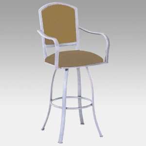   Counter Stool with Arms Material   Faux Suede Oyster