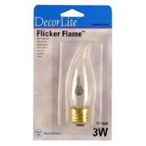   Flame 3 Watt Standard Base Decorator Light Bulb