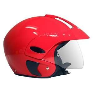  Large DOT Red 3/4 Open Face JIX Scooter Helmet Automotive