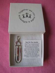 BEAUTIFUL BOOKMARK    GREAT GIFT FOR SURVIVOR   PINK RIBBON STERLING 