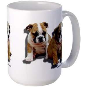  Large Bulldog Puppies Mug Pets Large Mug by  