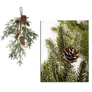   of 2 Frosted Pine Cone Teardrop Christmas Swags 28