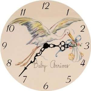  Baby Arrives Stork Clock